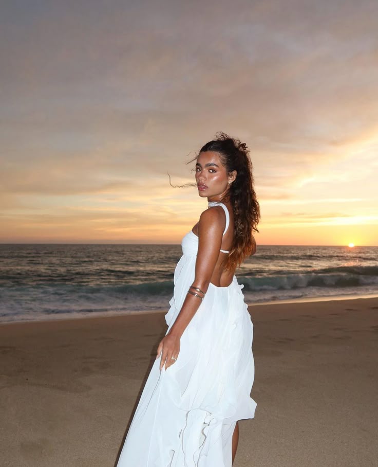Collins | Strapless Ruffle Maxi Dress