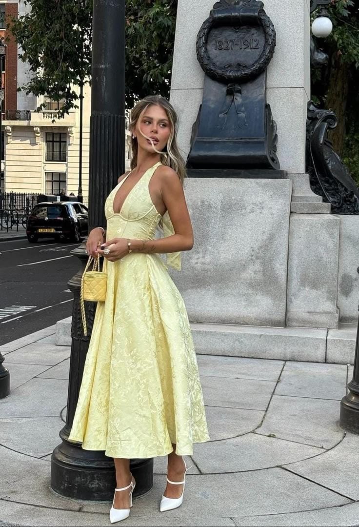 Esmeralda | Sleeveless Midi Dress with Halter Neck