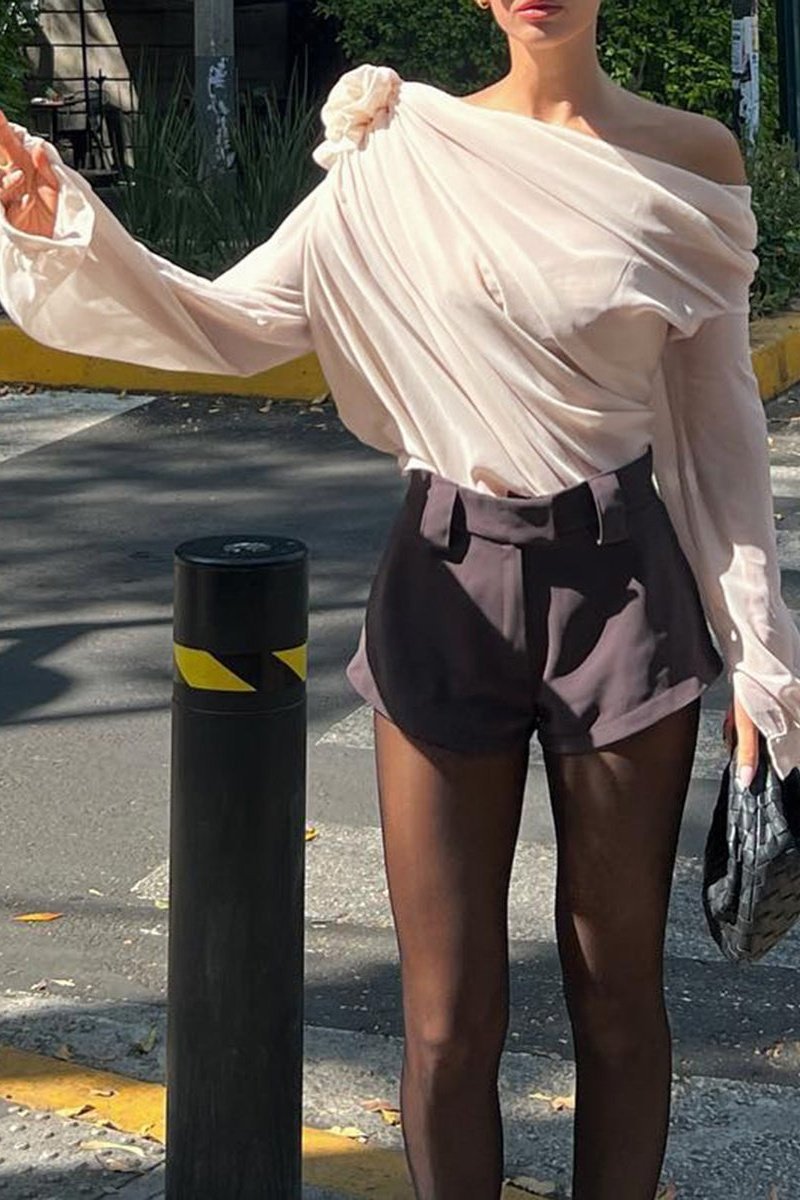 Morgan | Floral One-Shoulder Blouse