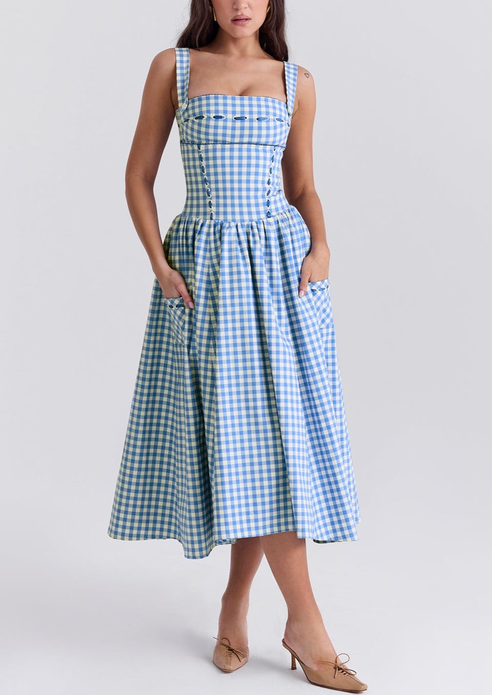 Ariana | Strapless Midi Summer Dress