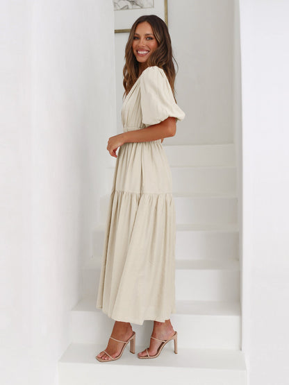 Bethany | Dress with Puff Sleeves