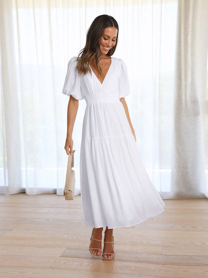 Bethany | Dress with Puff Sleeves