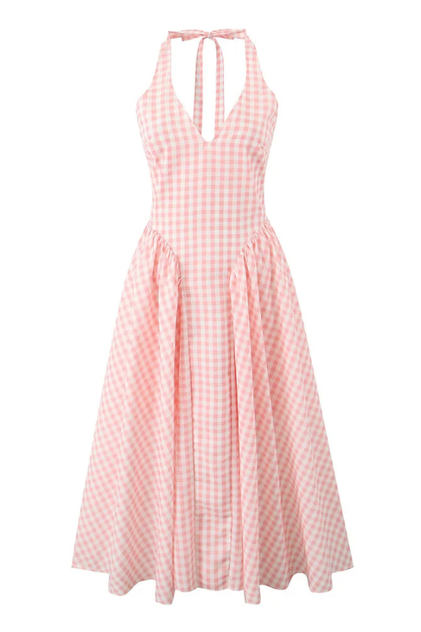 Romina | Midi Dress in Check