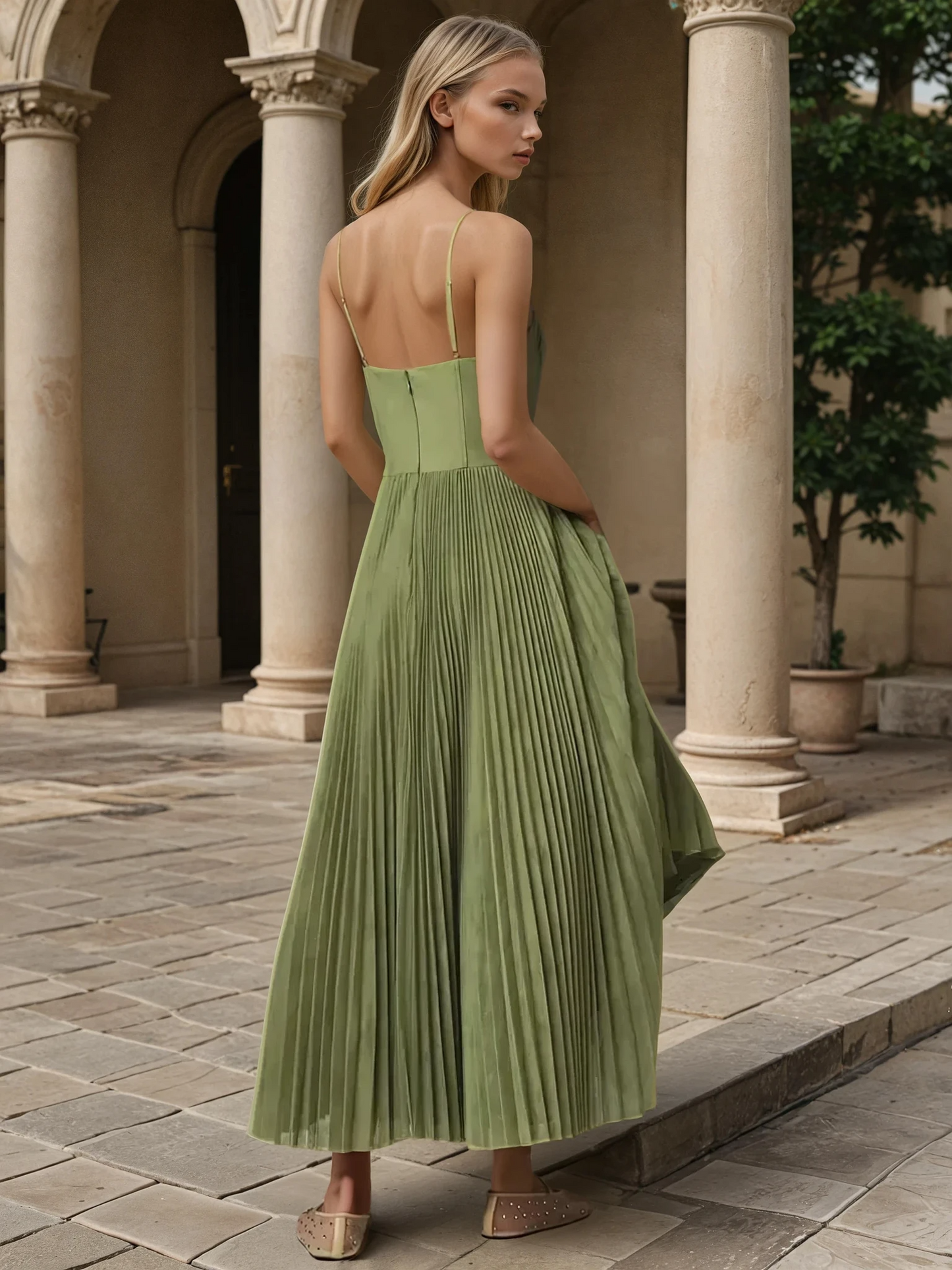 Hayley | Sleeveless Midi Dress with Bustier