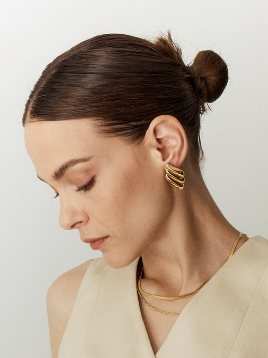 Aitana | Earrings with Three Layers of Wings