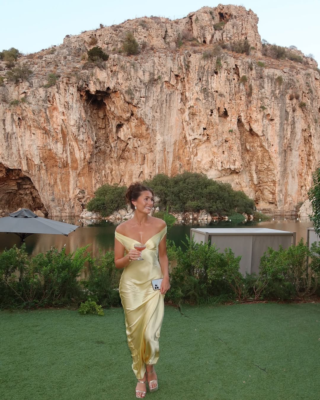 Emory | Satin Maxi Dress with Backless Design
