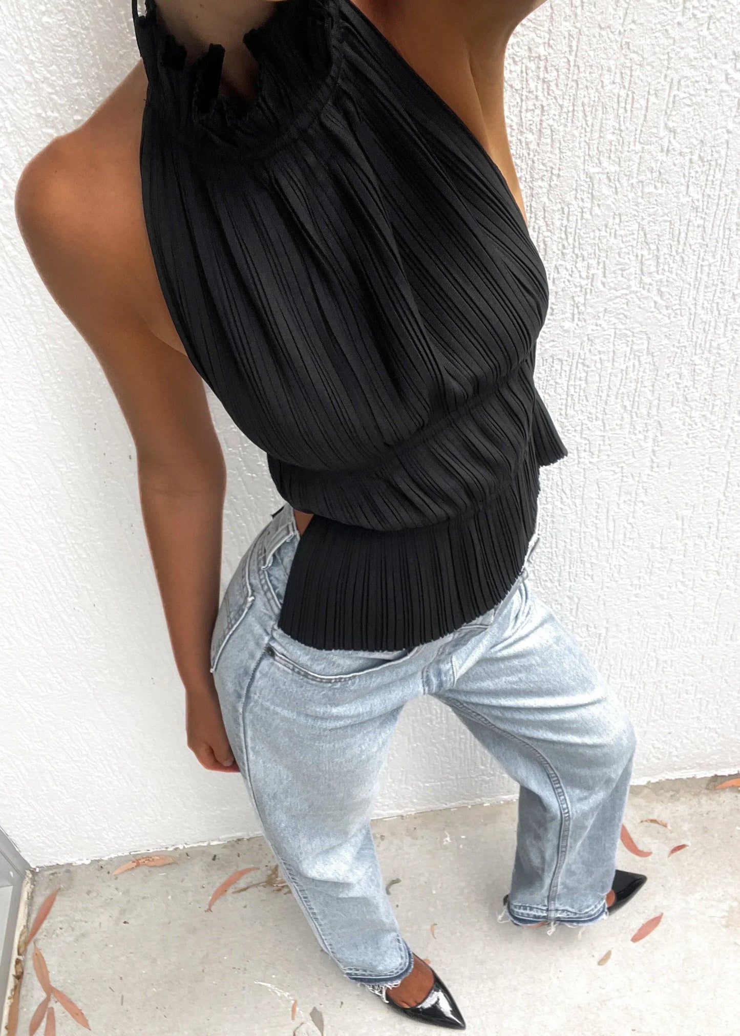 Lauren | Pleated Back Backless Top