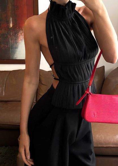 Lauren | Pleated Back Backless Top