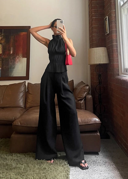 Lauren | Pleated Back Backless Top