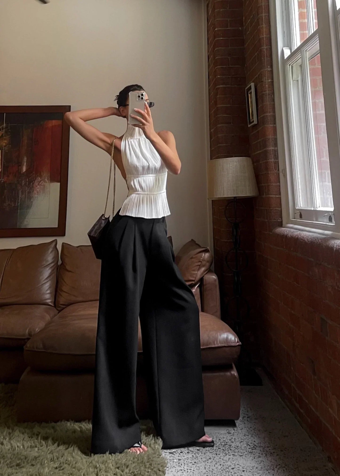Lauren | Pleated Back Backless Top