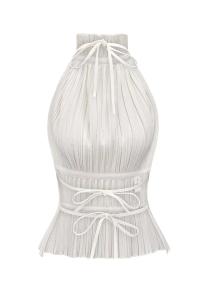 Lauren | Pleated Back Backless Top