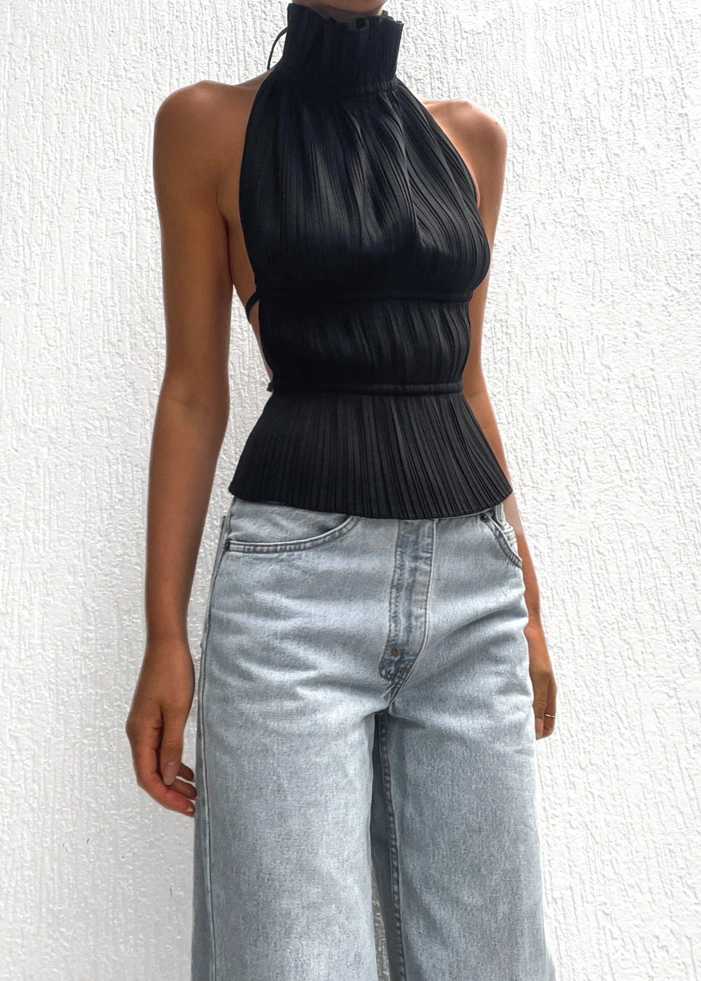 Lauren | Pleated Back Backless Top