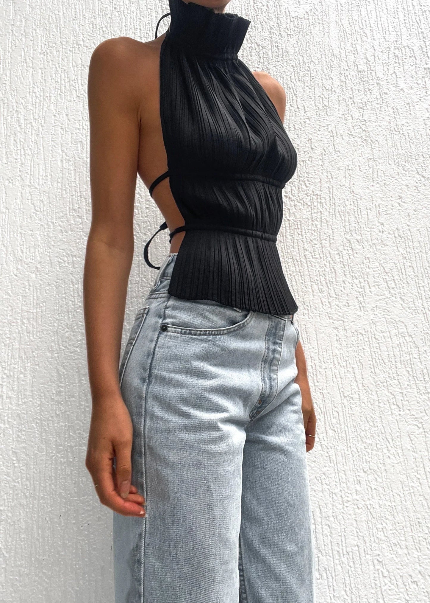 Lauren | Pleated Back Backless Top