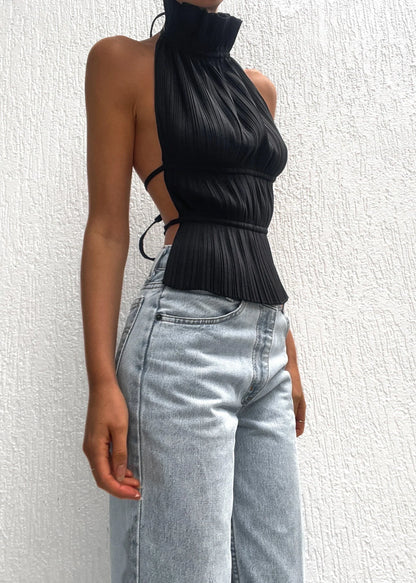 Lauren | Pleated Back Backless Top
