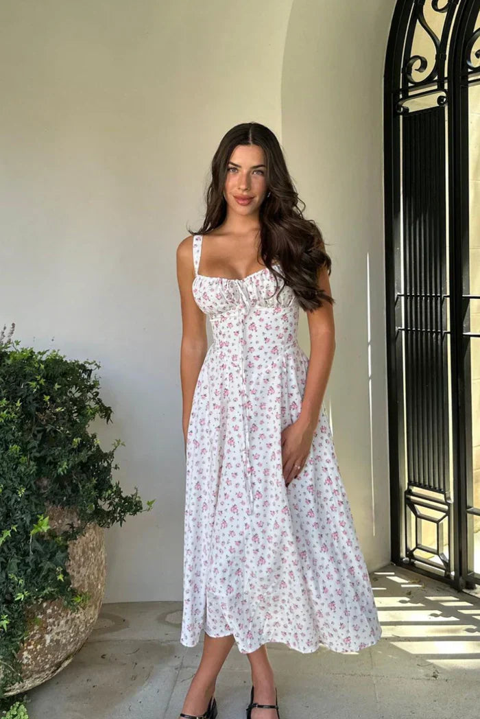 Meredith | Midi Dress with Corset