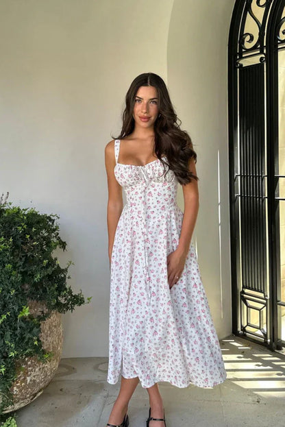 Meredith | Midi Dress with Corset