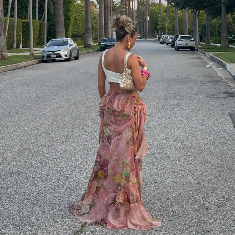 Alessia | Floral Ruffle Skirt