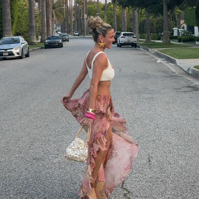 Alessia | Floral Ruffle Skirt