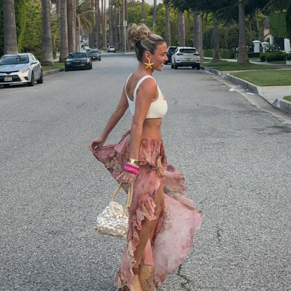 Alessia | Floral Ruffle Skirt