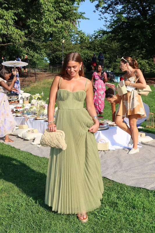 Hayley | Sleeveless Midi Dress with Bustier