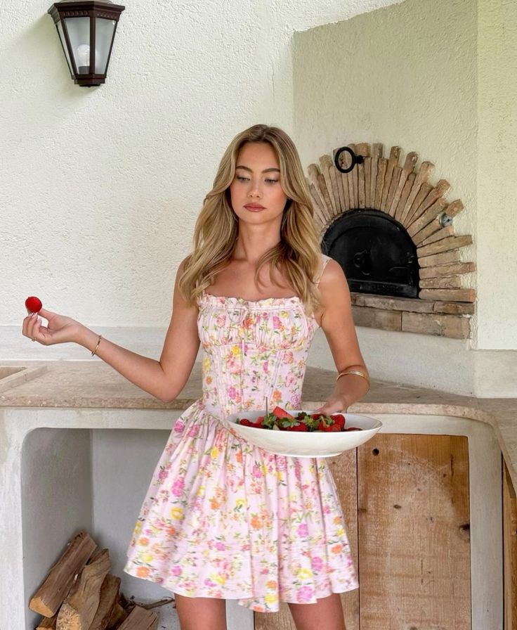 Lynn | Floral Mini Dress with Corset