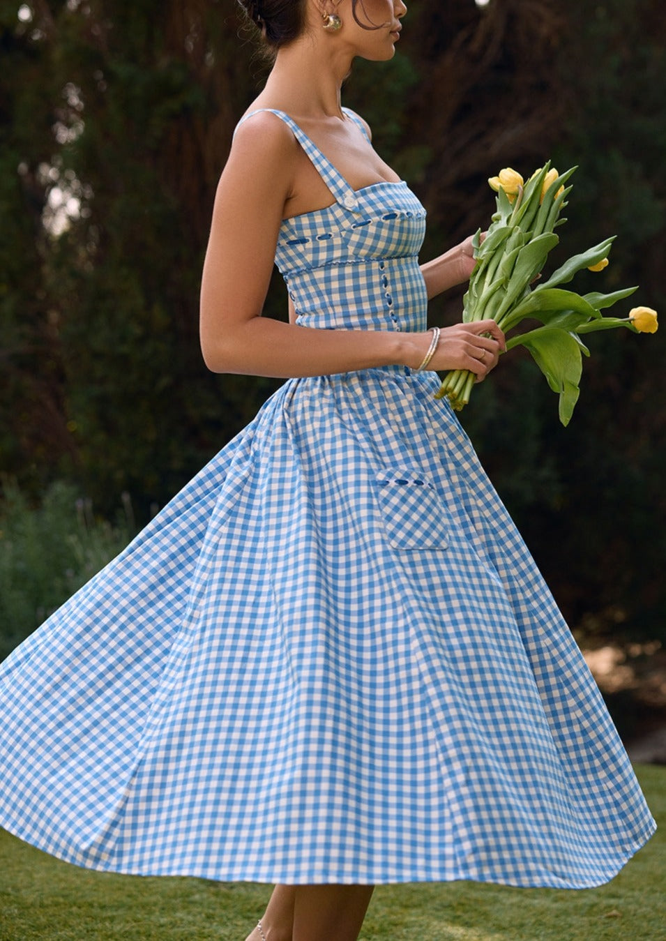 Ariana | Strapless Midi Summer Dress