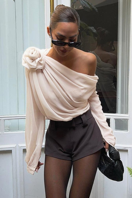 Morgan | Floral One-Shoulder Blouse