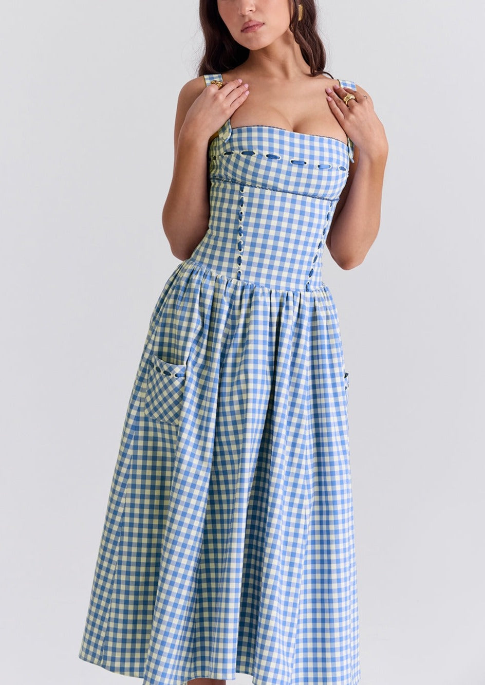 Ariana | Strapless Midi Summer Dress